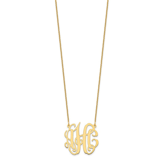 10k Yellow Gold Small Monogram Necklace