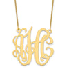 10k Yellow Gold Medium Monogram Necklace