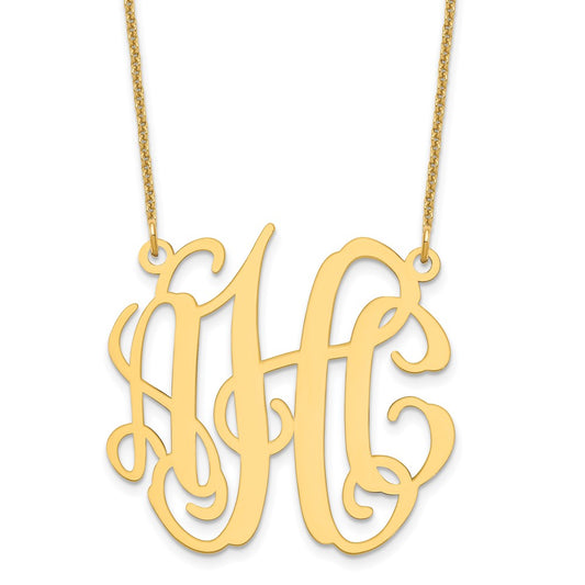 10k Yellow Gold Medium Monogram Necklace