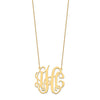 10k Yellow Gold Large Monogram Necklace
