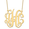 10k Yellow Gold Large Monogram Necklace