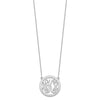 10k White Gold Small Family Monogram Necklace