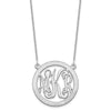 10k White Gold Small Family Monogram Necklace