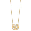 10k Yellow Gold Small Family Monogram Necklace