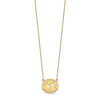 10k Yellow Gold Etched Oval Monogram Necklace
