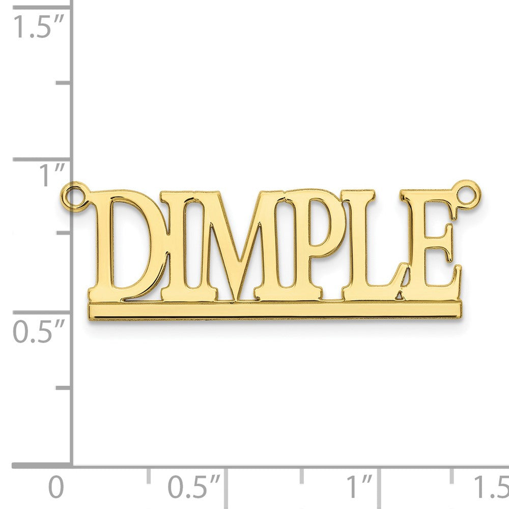 10k Yellow Gold Underlined Name Plate
