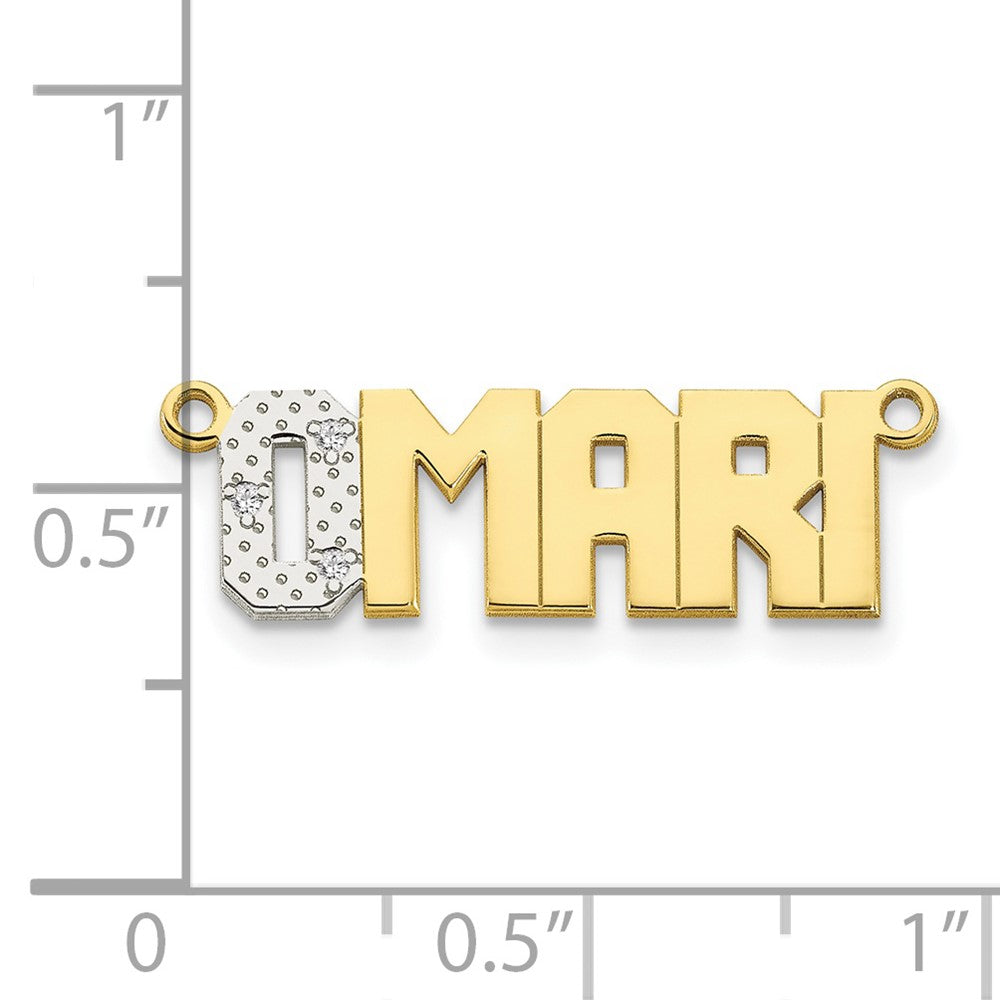 Diamond Name Plate Pendant