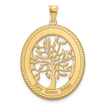 Family Tree Oval Pendant