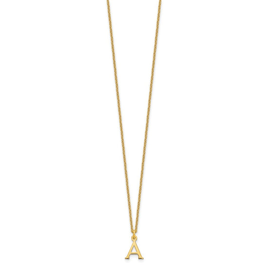 10k Cut-out Letter A Initial 18 inch Necklace