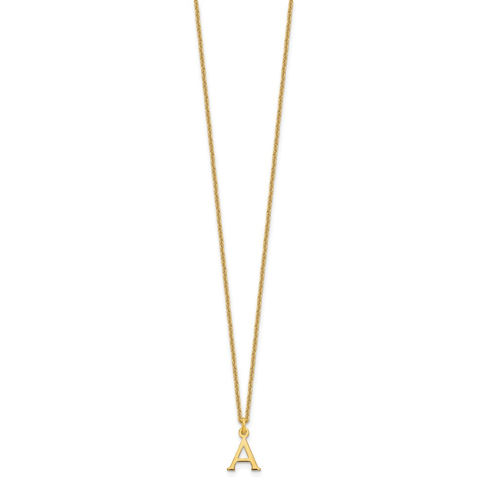 10k Cut-out Letter A Initial 18 inch Necklace