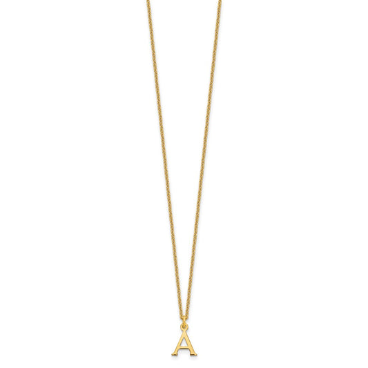 10k Cut-out Letter A Initial 18 inch Necklace