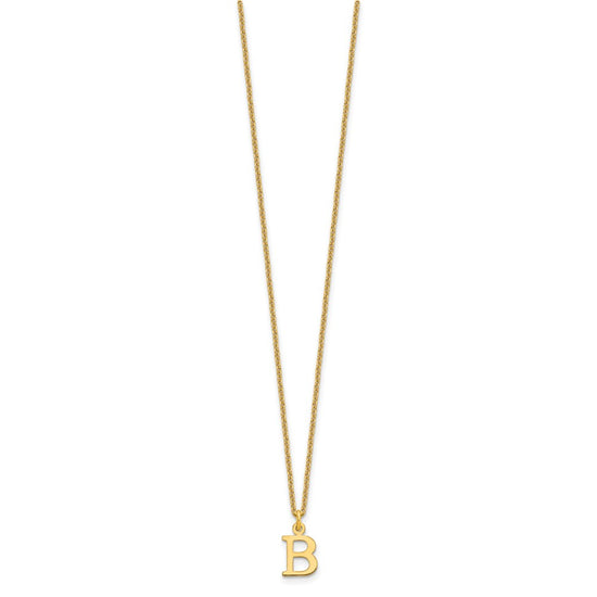 10k Cut-out Letter B Initial 18 inch Necklace