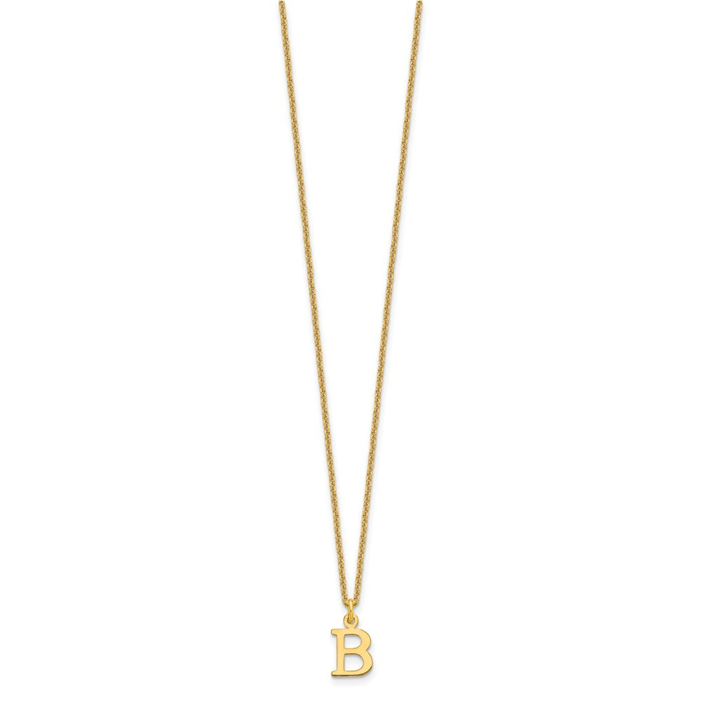 10k Cut-out Letter B Initial 18 inch Necklace