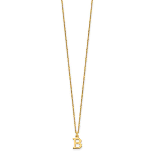 10k Cut-out Letter B Initial 18 inch Necklace