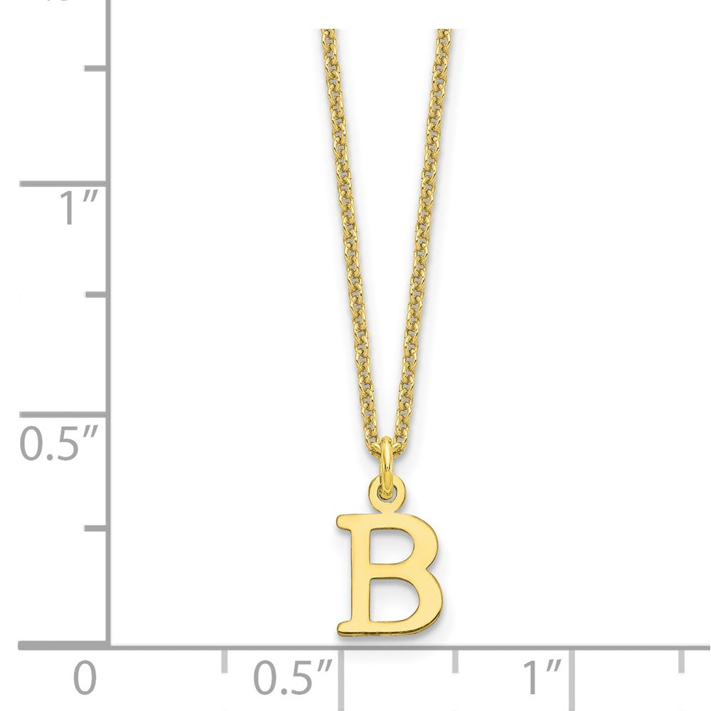 10k Cut-out Letter B Initial 18 inch Necklace
