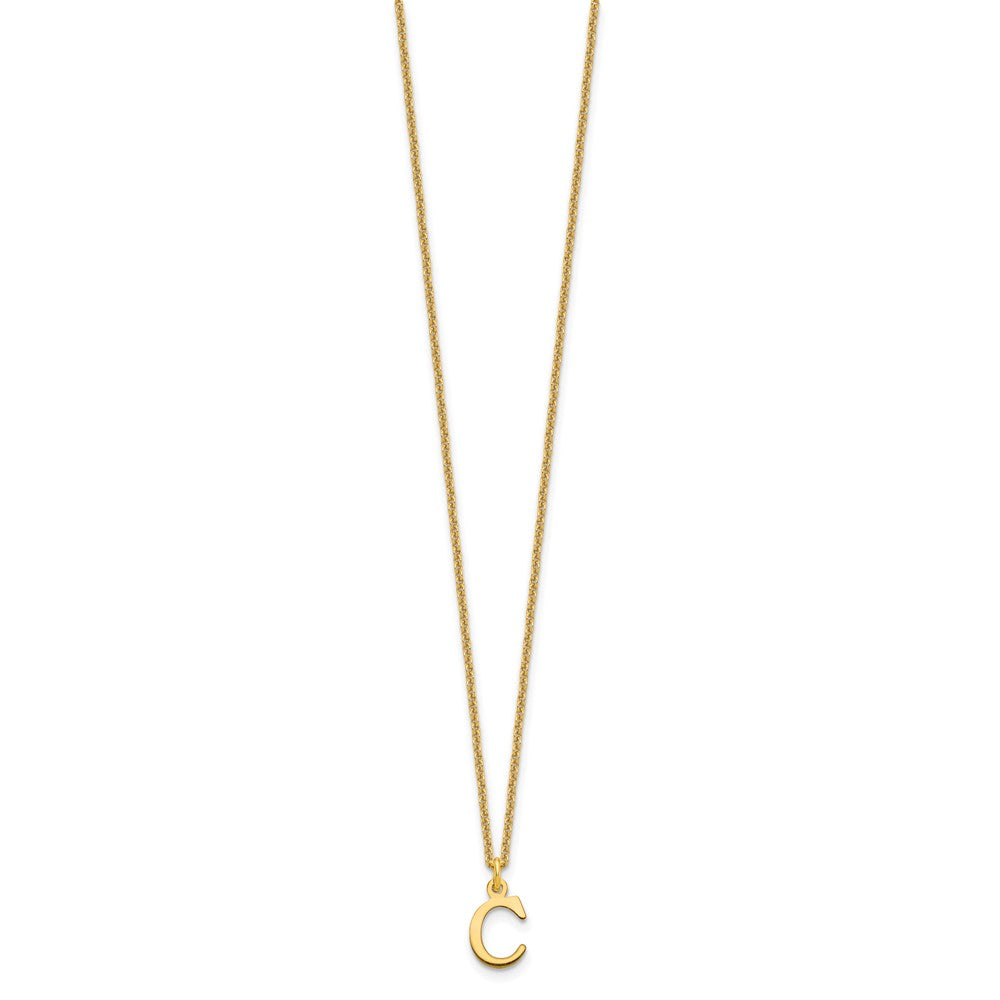 10k Cut-out Letter C Initial 18 inch Necklace