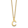 10k Cut-out Letter C Initial 18 inch Necklace