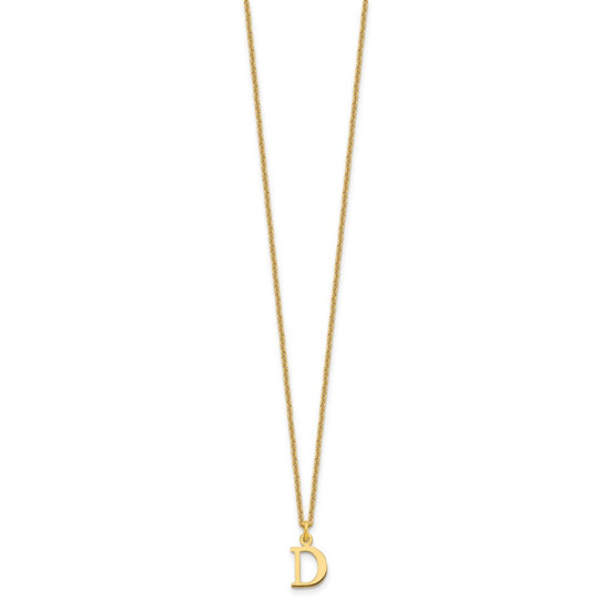 10k Cut-out Letter D Initial 18 inch Necklace