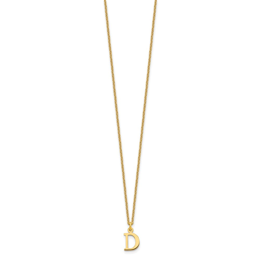 10k Cut-out Letter D Initial 18 inch Necklace