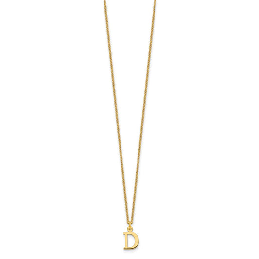 10k Cut-out Letter D Initial 18 inch Necklace