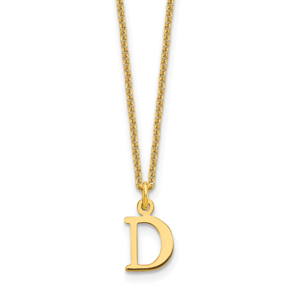 10k Cut-out Letter D Initial 18 inch Necklace