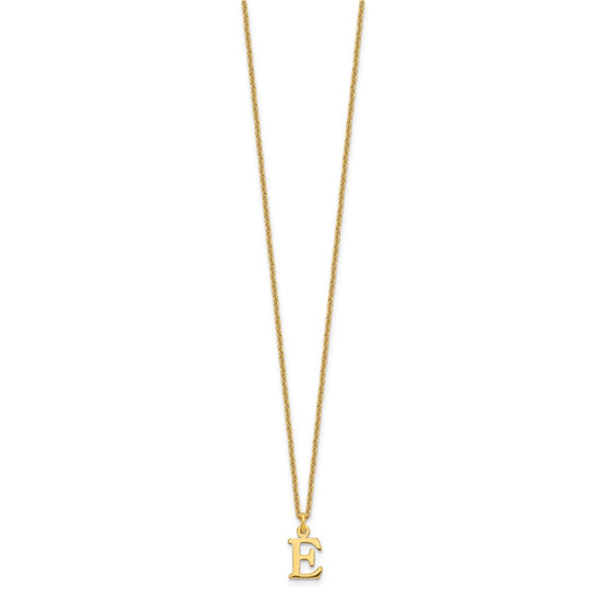 10k Cut-out Letter E Initial 18 inch Necklace