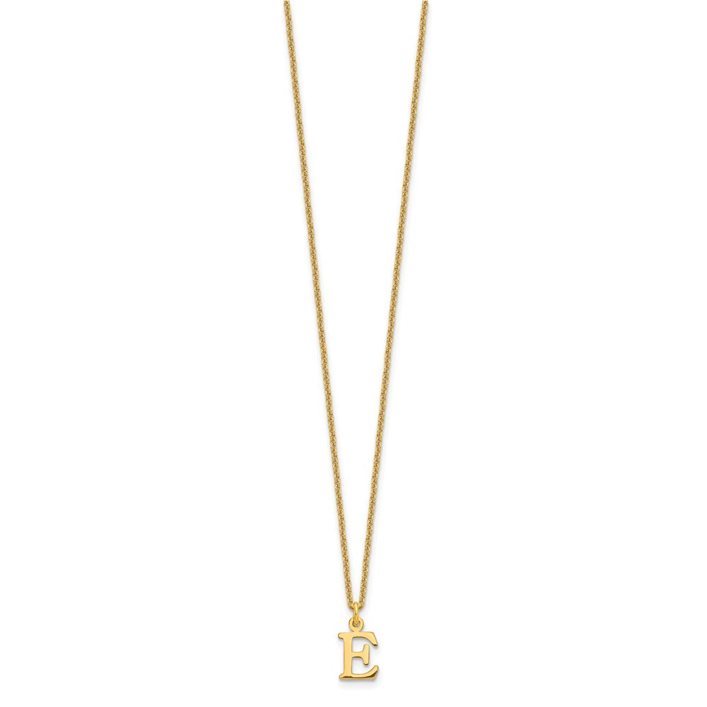 10k Cut-out Letter E Initial 18 inch Necklace
