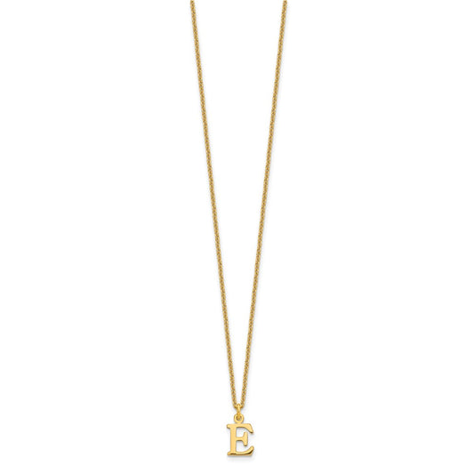10k Cut-out Letter E Initial 18 inch Necklace
