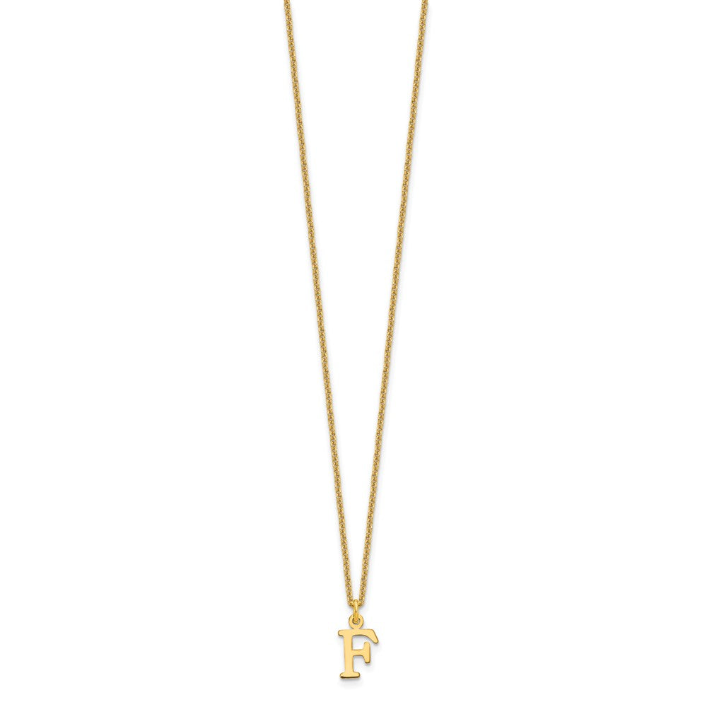 10k Cut-out Letter F Initial 18 inch Necklace