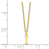 10k Cut-out Letter I Initial 18 inch Necklace