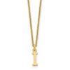 10k Cut-out Letter I Initial 18 inch Necklace