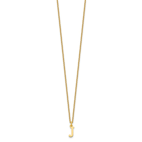 10k Cut-out Letter J Initial 18 inch Necklace