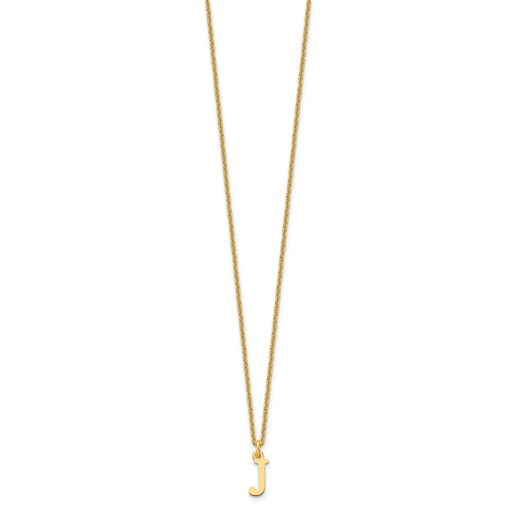 10k Cut-out Letter J Initial 18 inch Necklace