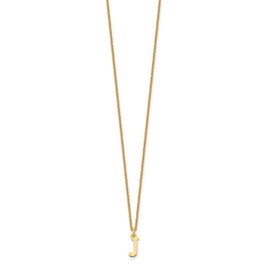 10k Cut-out Letter J Initial 18 inch Necklace