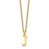 10k Cut-out Letter J Initial 18 inch Necklace