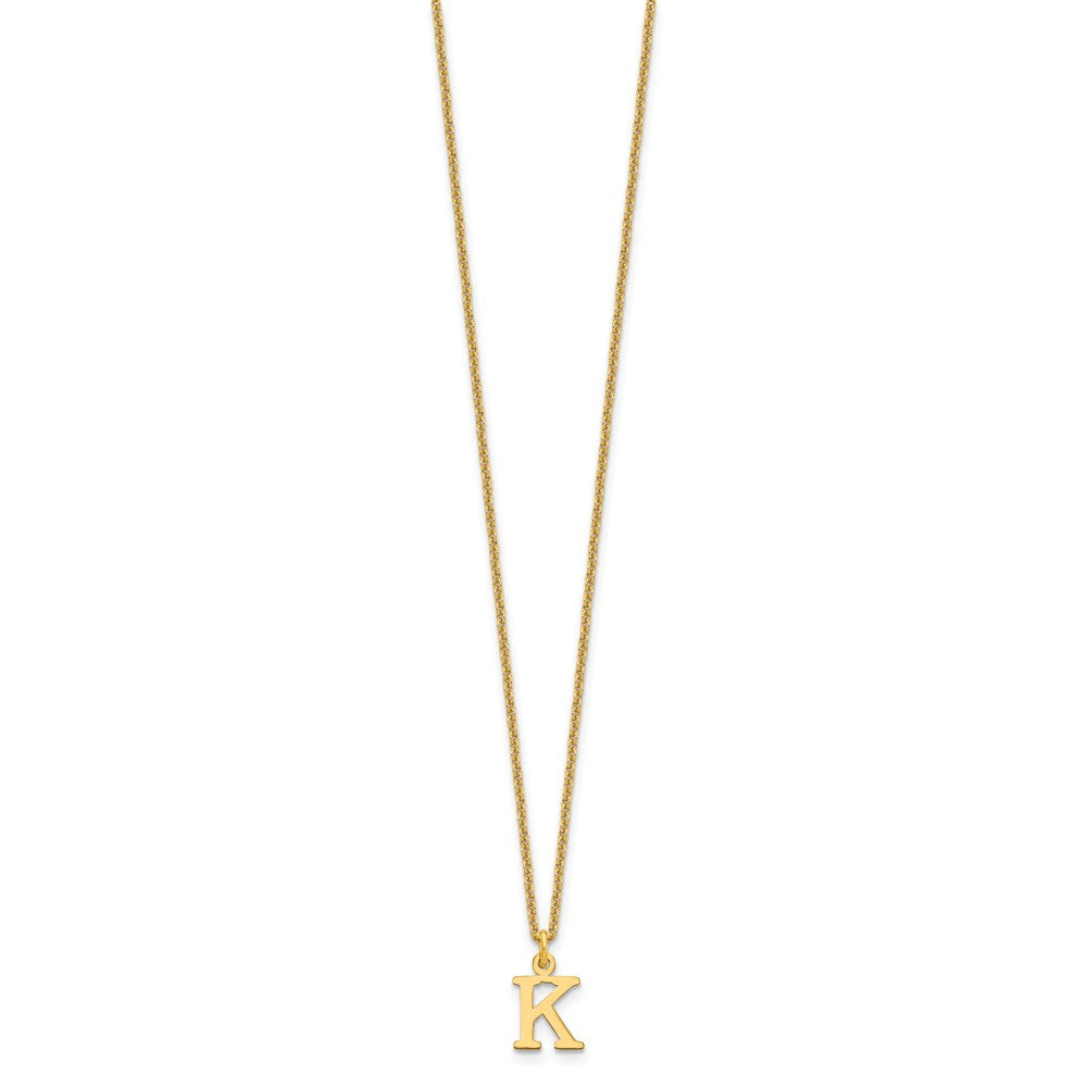 10k Cut-out Letter K Initial 18 inch Necklace