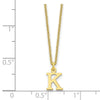 10k Cut-out Letter K Initial 18 inch Necklace