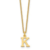 10k Cut-out Letter K Initial 18 inch Necklace