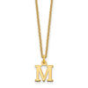 10k Cut-out Letter M Initial 18 inch Necklace