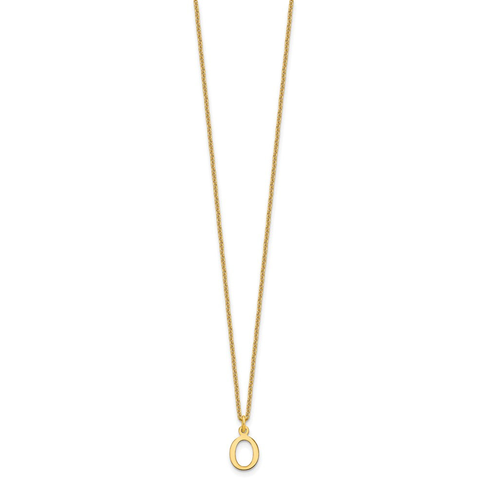 10k Cut-out Letter O Initial 18 inch Necklace
