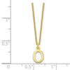 10k Cut-out Letter O Initial 18 inch Necklace