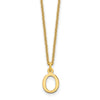 10k Cut-out Letter O Initial 18 inch Necklace