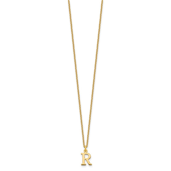 10k Cut-out Letter R Initial 18 inch Necklace