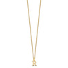10k Cut-out Letter R Initial 18 inch Necklace