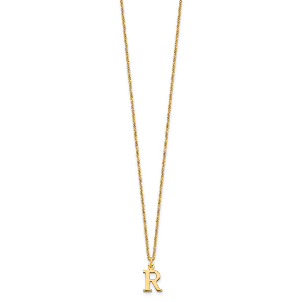 10k Cut-out Letter R Initial 18 inch Necklace