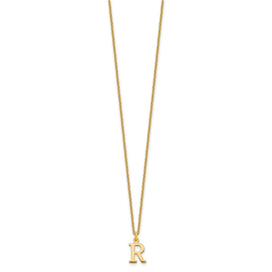 10k Cut-out Letter R Initial 18 inch Necklace