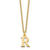 10k Cut-out Letter R Initial 18 inch Necklace