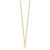 10k Cut-out Letter V Initial 18 inch Necklace