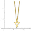10k Cut-out Letter V Initial 18 inch Necklace
