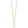 10k Cut-out Letter W Initial 18 inch Necklace
